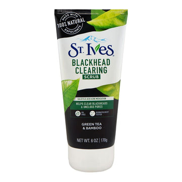 St. Ives Blackhead Clearing Green Tea & Bamboo Scrub Tube 170gm