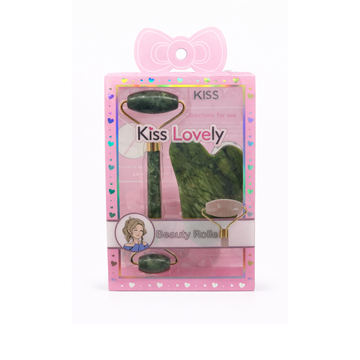 Kiss Lovely Beauty Roller + Gua Sha Stone Set