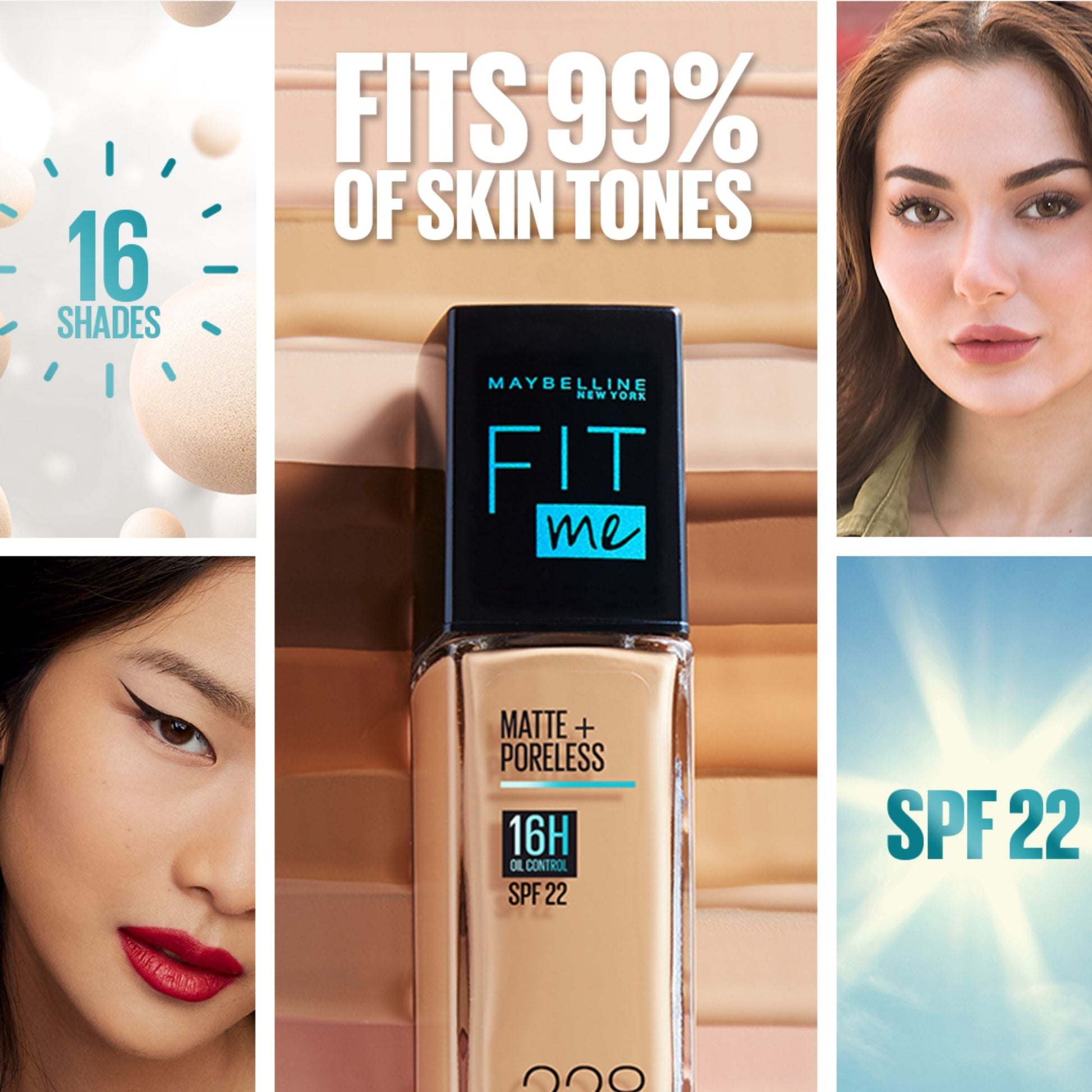 maybelline fit me foundation 220
spf 22