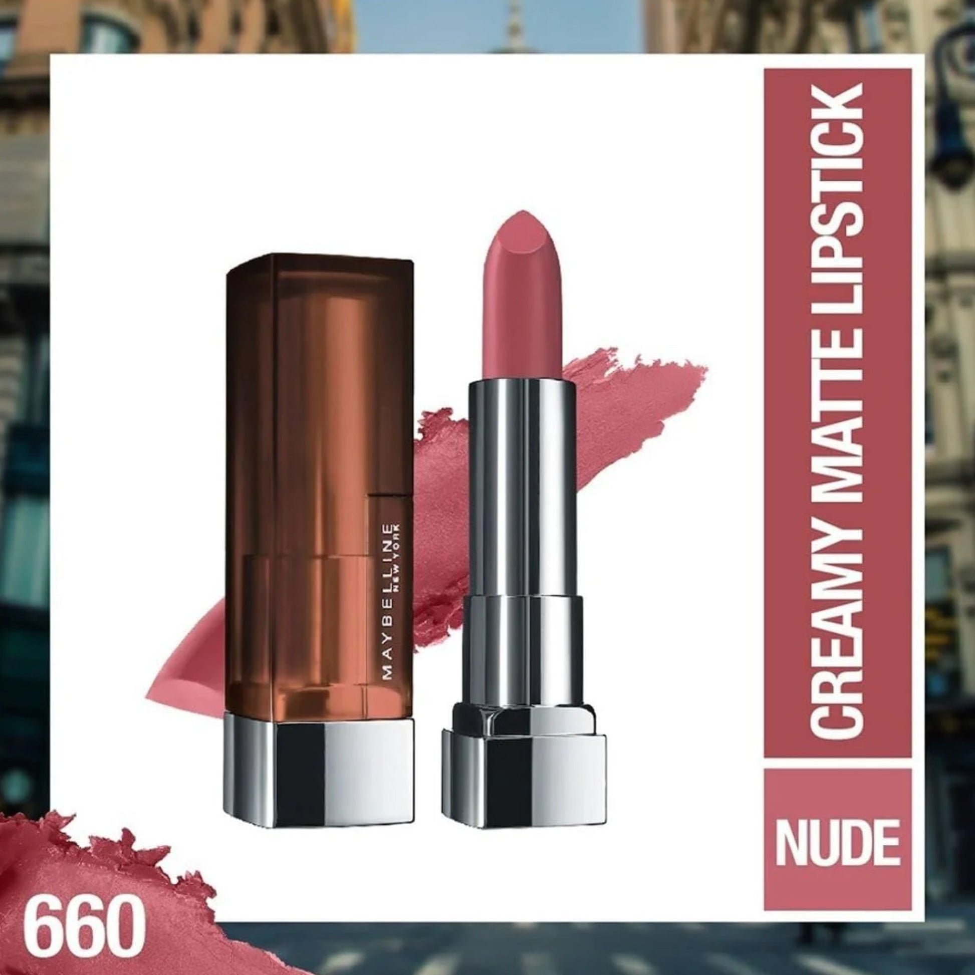 Maybelline Color Sensational The Creamy Mattes Lipstick 3.9gm 660 nude