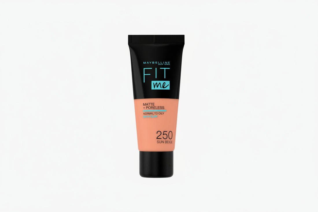 Maybelline Fit Me Matte+Poreless Liquid Foundation With Clay Normal to Oily 250 Sun Beige Tube 30ml