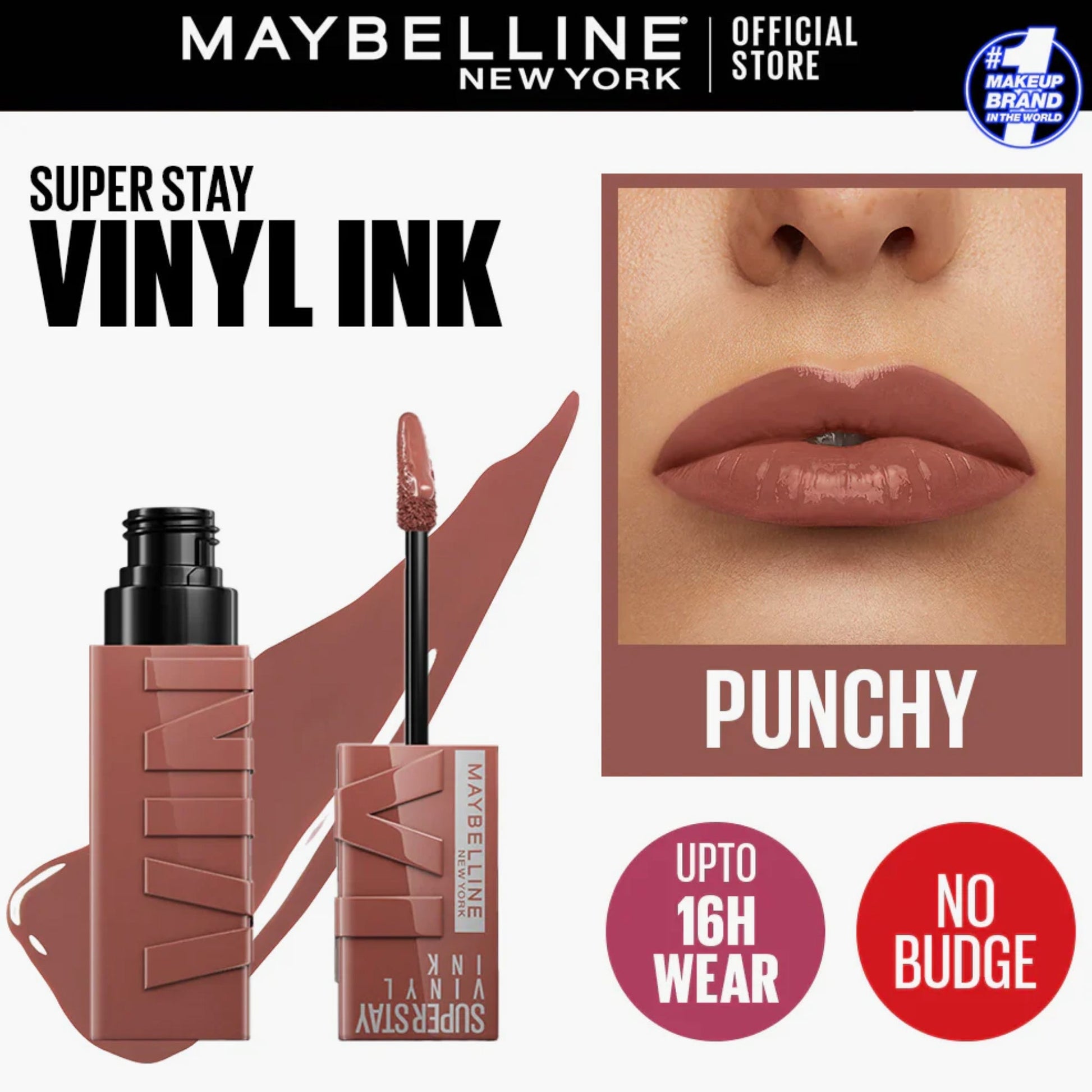 Maybelline Super Stay Vinyl Ink Liquid Lipstick 50 punchy 4.2ml - Fama Originals