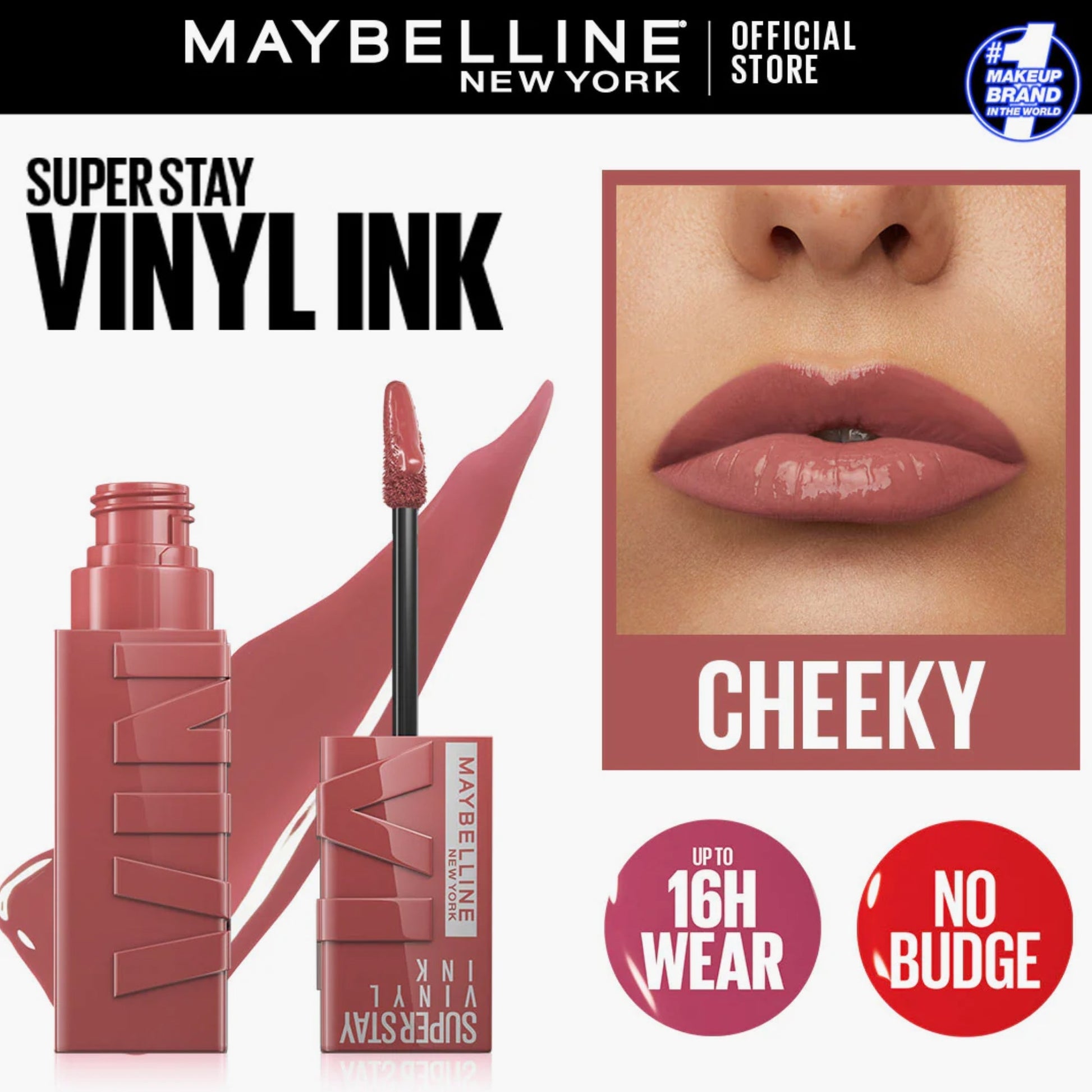 Maybelline Superstay Vinyl Ink Liquid Lipstick35 cheeky 4.2ml - Fama Originals