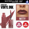 Maybelline Super Stay Vinyl Ink Liquid Lipstick 40 witty 4.2ml - Fama Originals