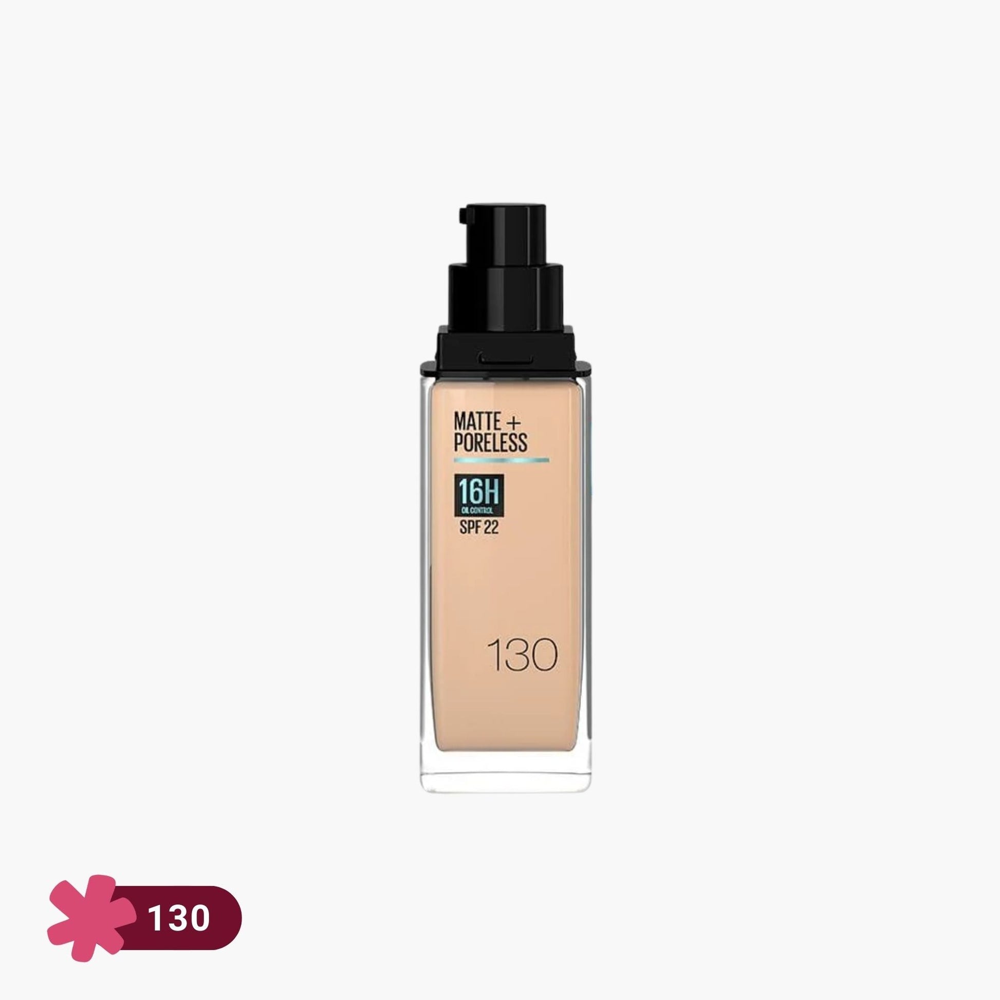 Maybelline Fit Me Matte+Poreless 16H Oil Control Liquid Foundation Normal to Oily SPF 22 130 30ml