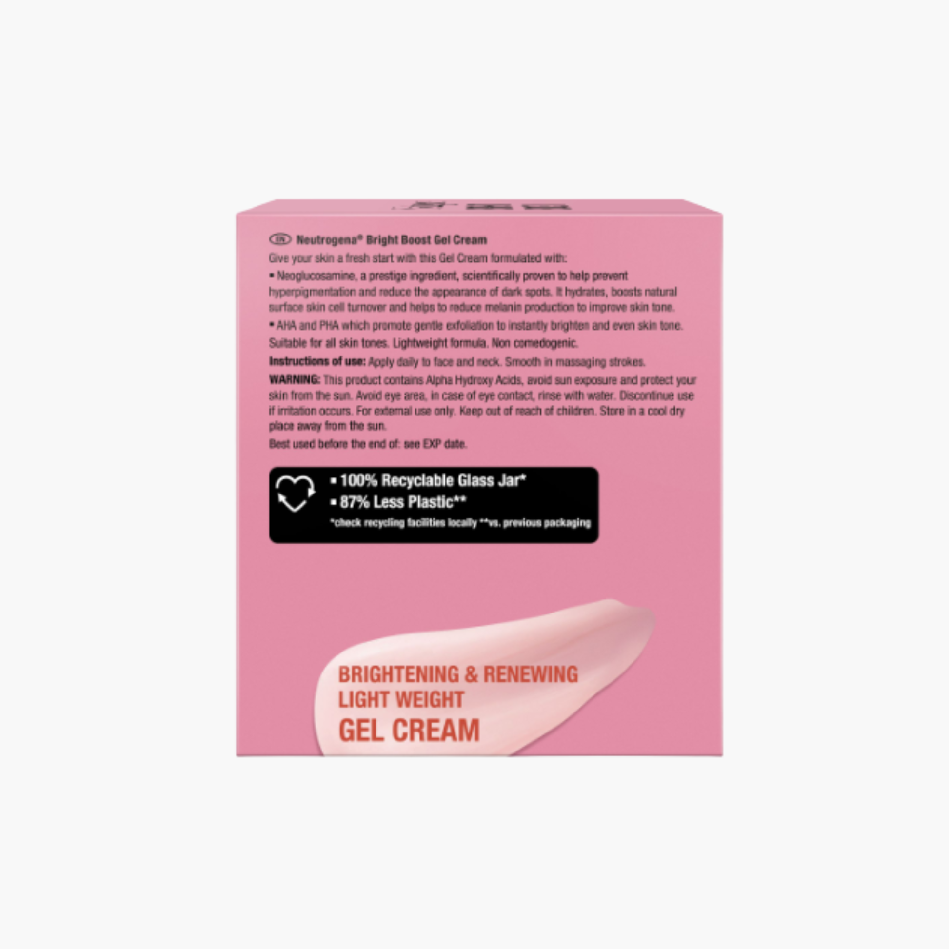 neutrogena bright boost neoglucosamine aha pha gel cream 50ml price