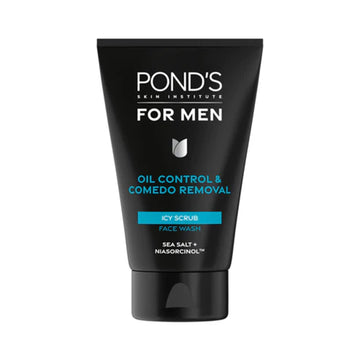 PONDS MEN OIL CONTROL COMEDO REMOVAL ICY SCRUB FACE WASH 100G