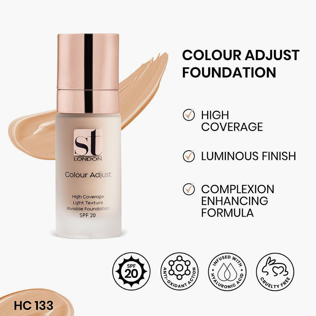ST London Color Adjust High Coverage Foundation HC 133 30ml