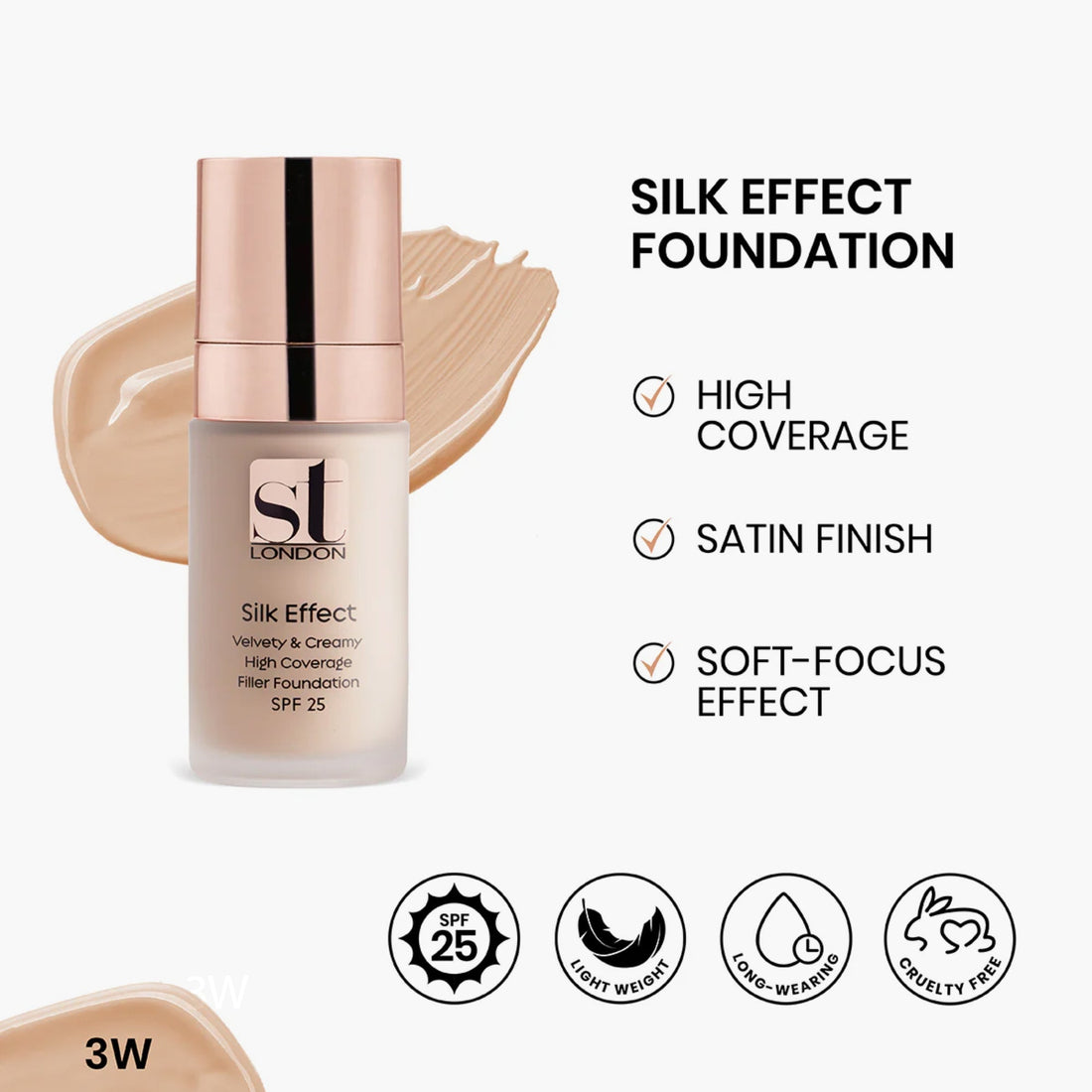 ST London Silk Effect Velvety And Creamy High Coverage Filter Foundation SPF 25 3W 30ml