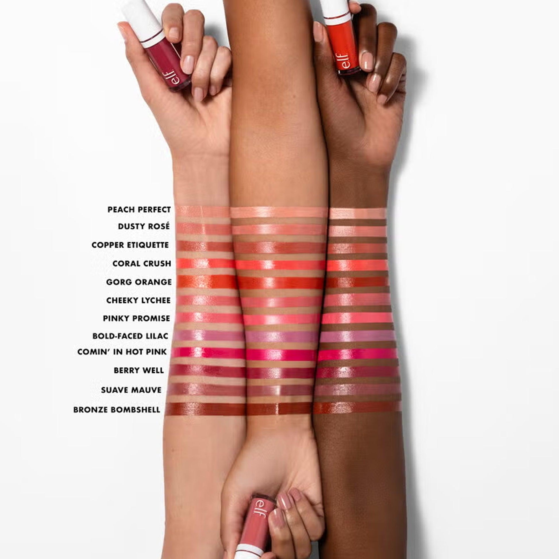 Elf Camo Liquid Blush shades