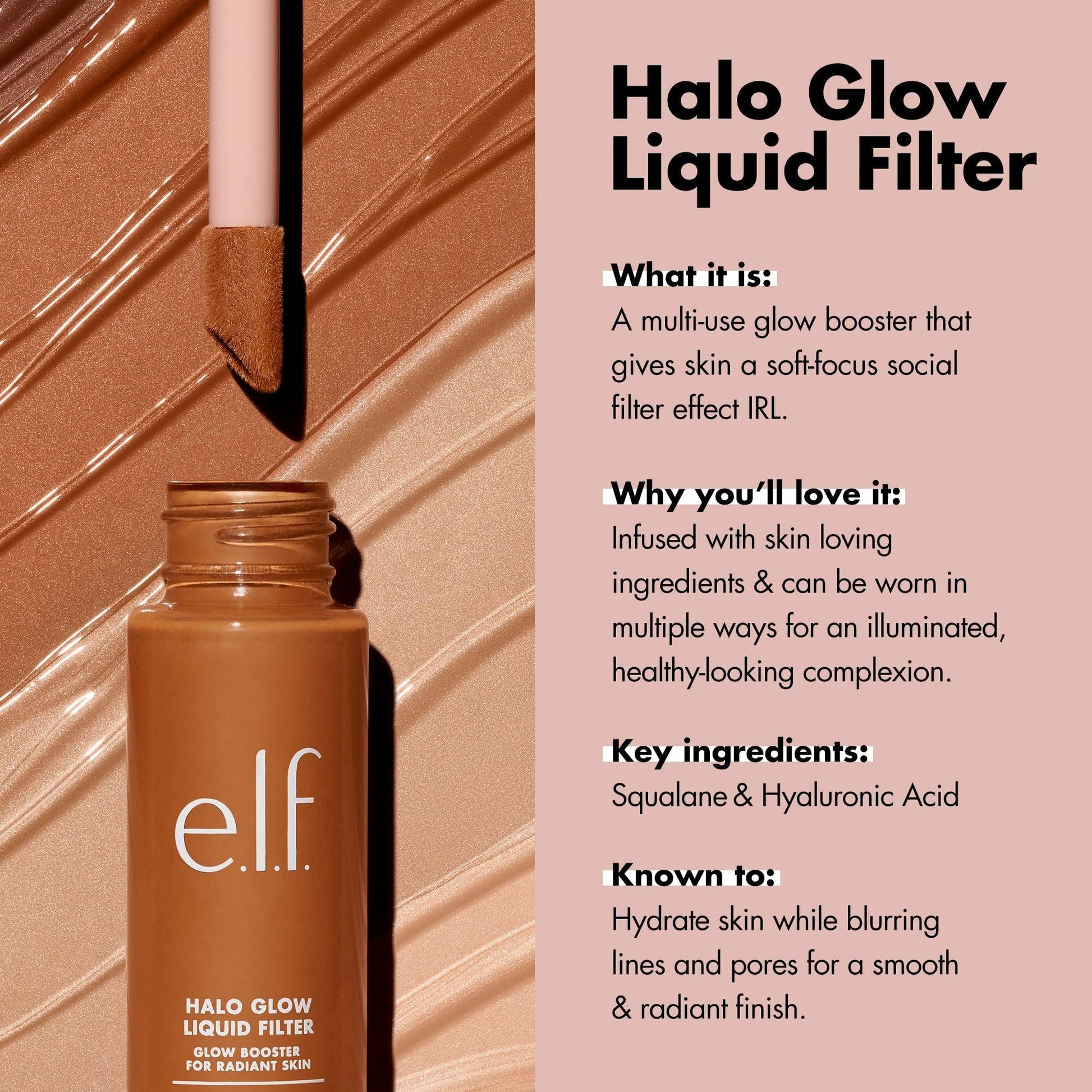 Elf Halo Glow Liquid Filter Glow Booster 0.5 Fair Cool 31.5ml