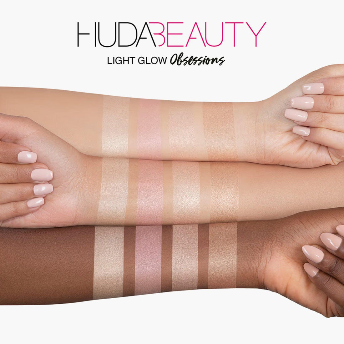 Huda Beauty Mini Glow Obsessions Highlighter Face Palette Light 6.4gm