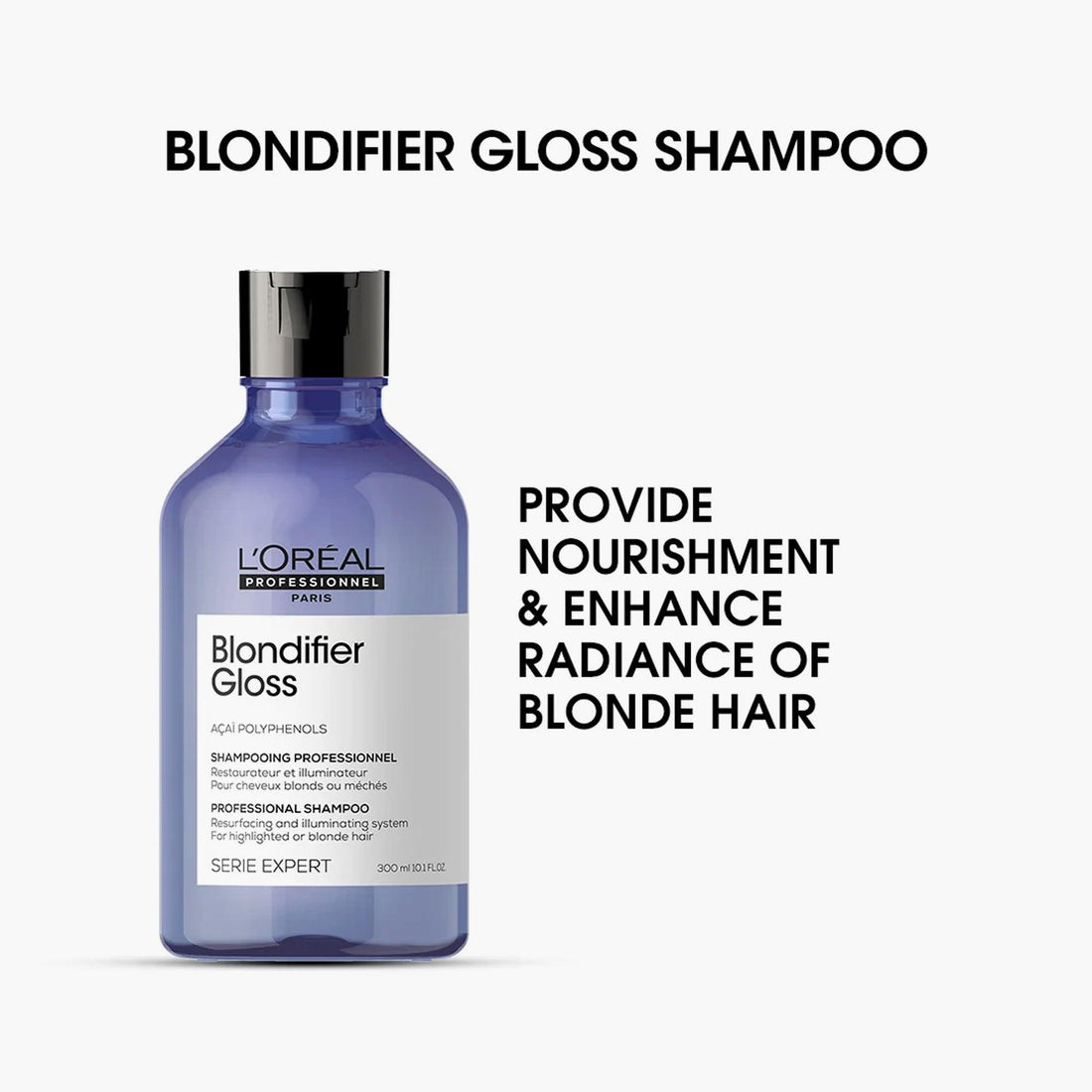 L'Oreal Professionnel Serie Expert Blondifier Gloss Professional Shampoo For Highlighted Or Blonde Hair 300ml - Fama Originals
