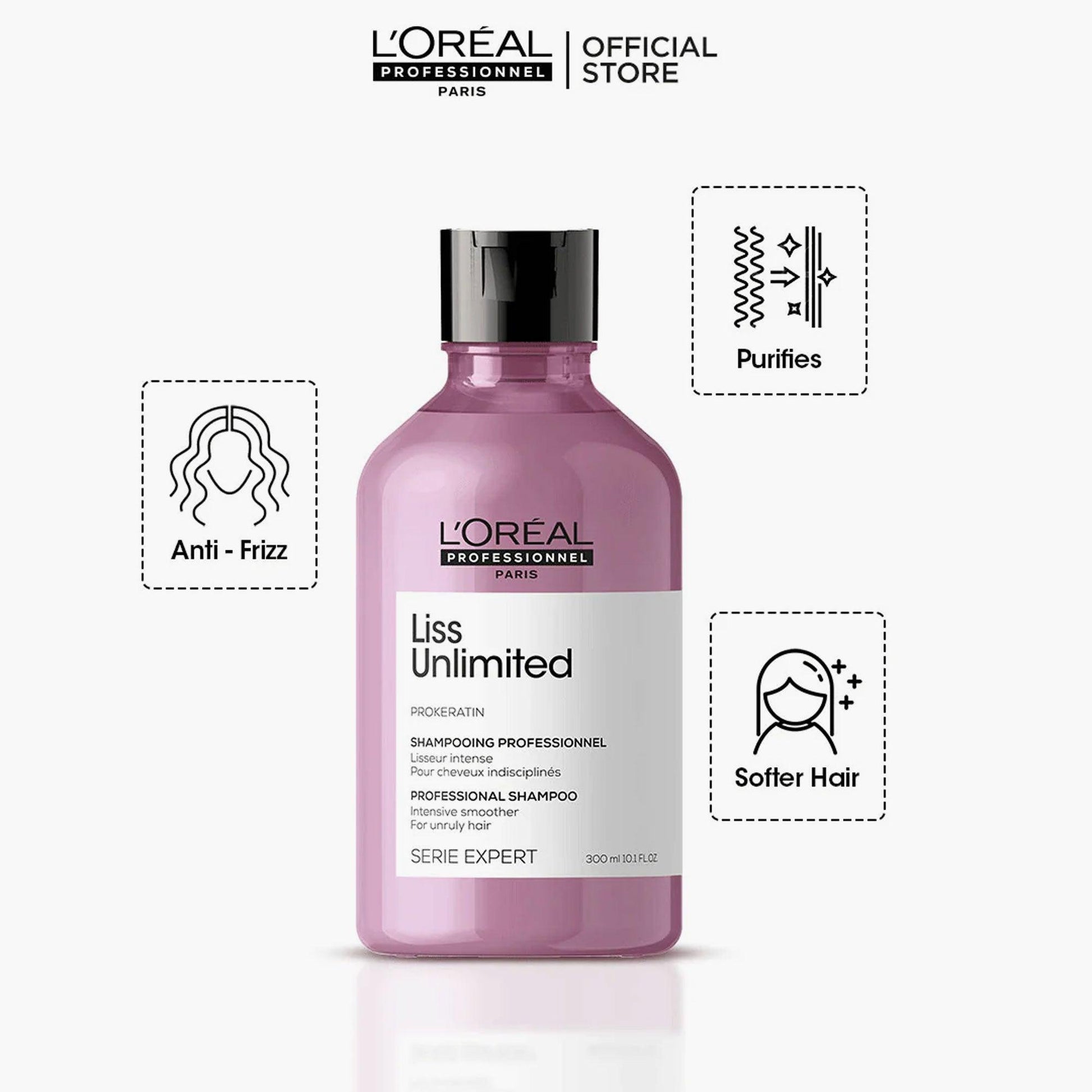 L'Oreal Professionnel Serie Expert Liss Unlimited Professional Shampoo 