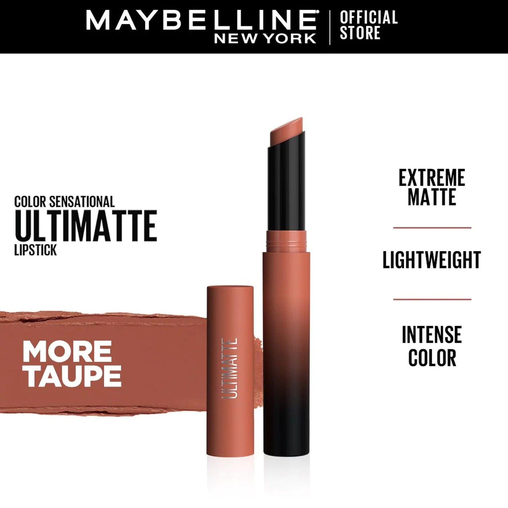 Maybelline New York Color Sensational Ultimatte Matte Lipstick 799 More Taupe 1.7gm - Fama Originals