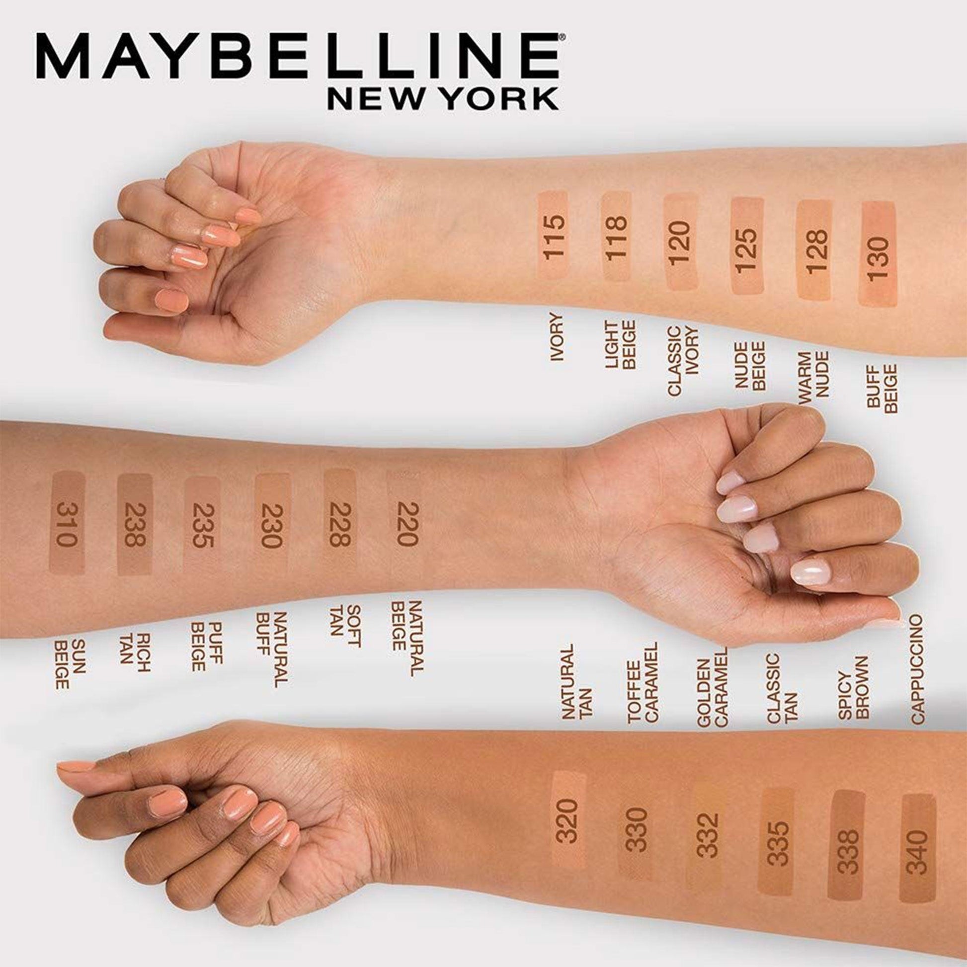 Maybelline New York Fit Me Matte+Poreless Liquid Foundation With Clay Normal to Oily SPF 22 230 Natural Buff 30ml - Fama Originals