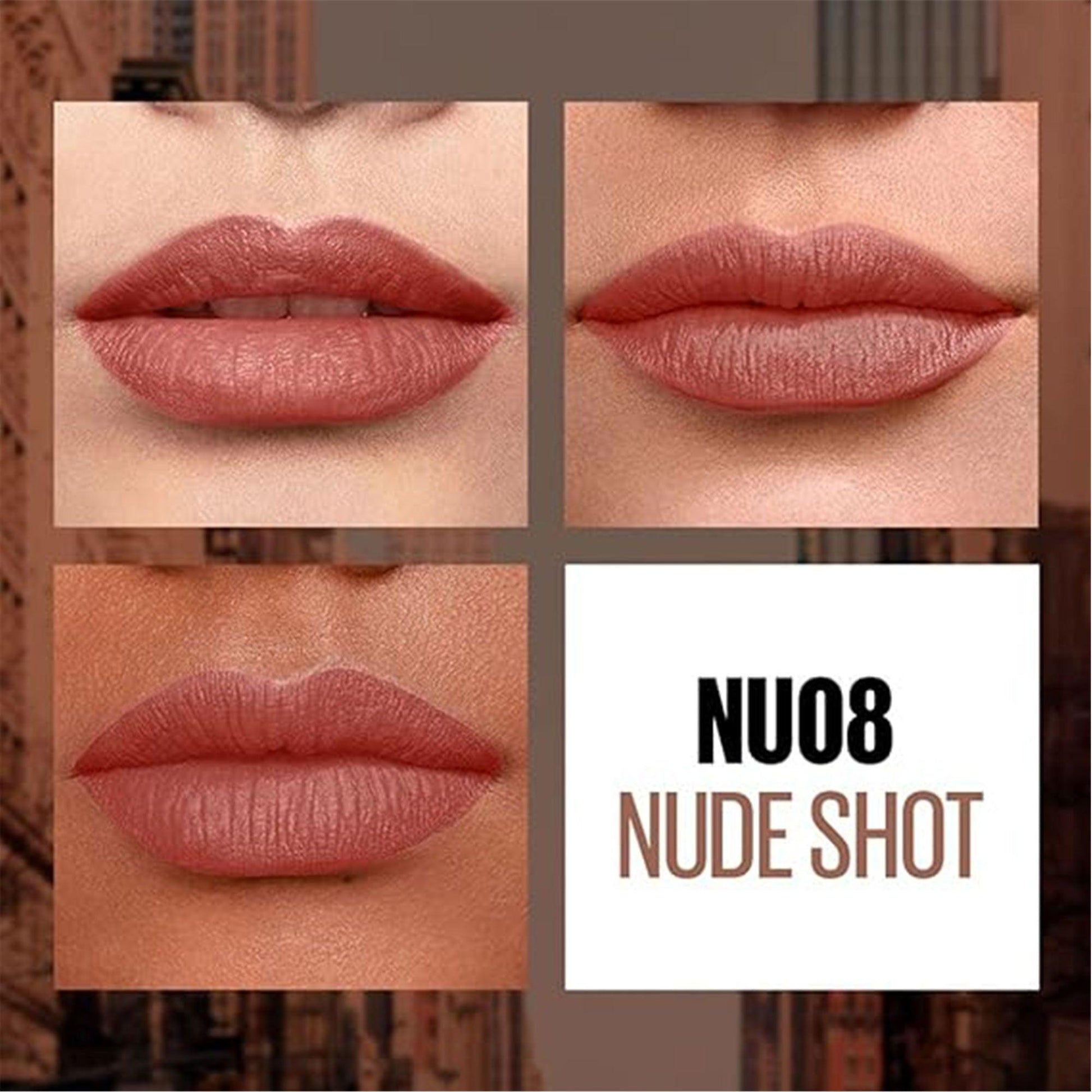 Maybelline Sensational Liquid Matte NU08 Nude Shot 7ml - Fama Originals