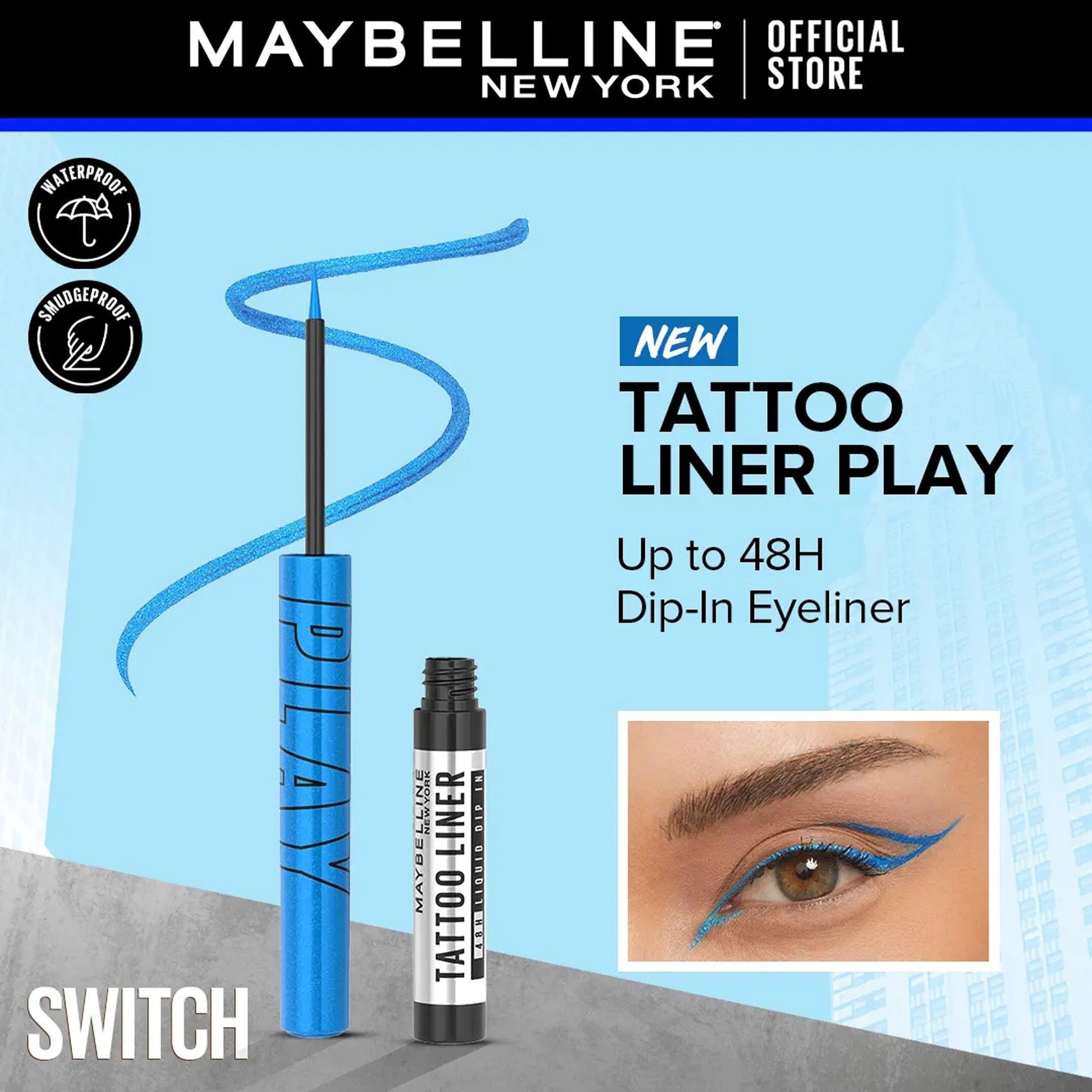 Maybelline Tattoo Liner Play 48H Liquid Dip In Eyeliner Switch 1 Piece - Fama Originals