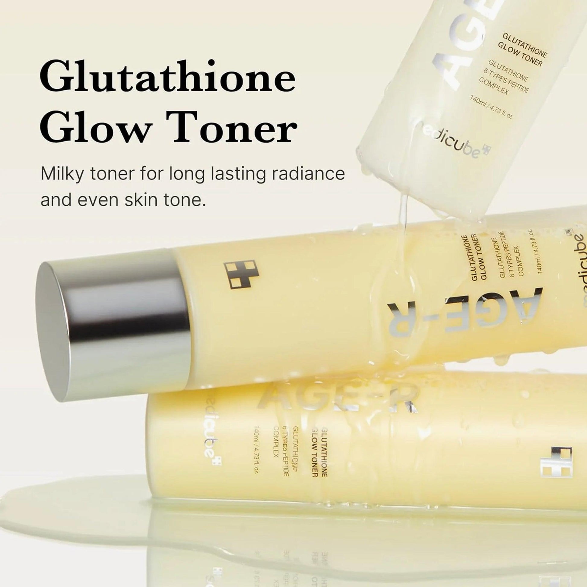 medicube age r glutathione glow toner 140ml review