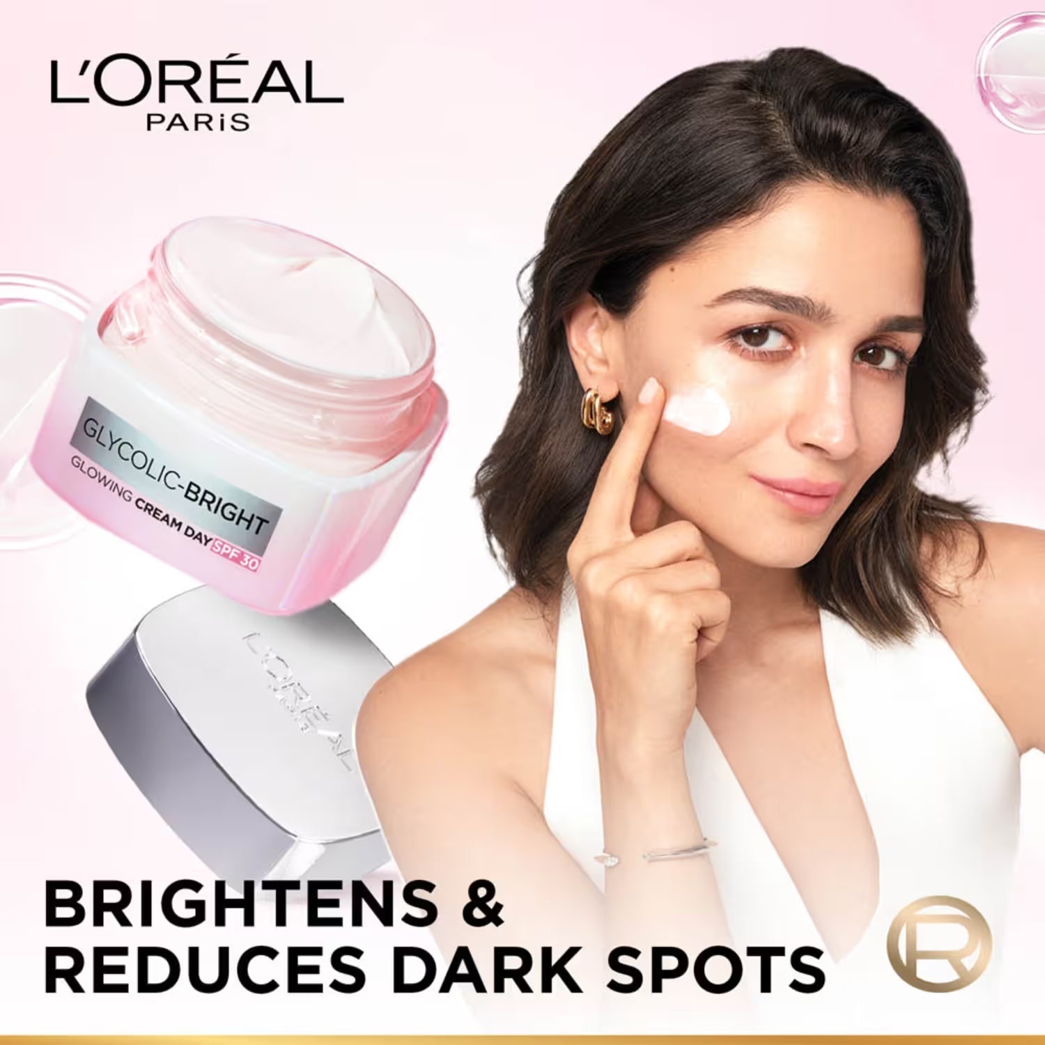 l' oréal glycolic bright glowing cream day spf 30